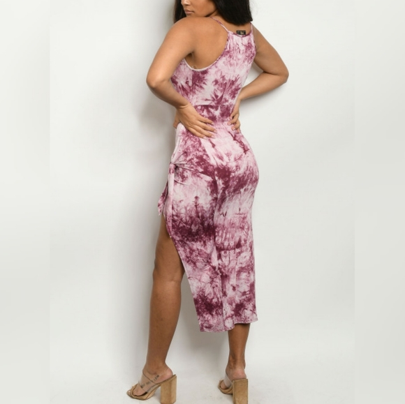Tie Dye Knotted Dress (purple) - Picture 2 of 2